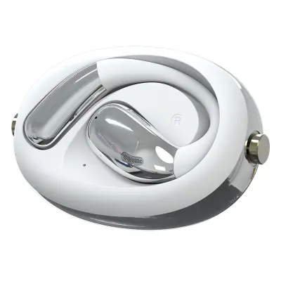 AI Slušalke za prevajanje - Bele A60 Brezžične Bluetooth slušalke z odprtim ušesom White