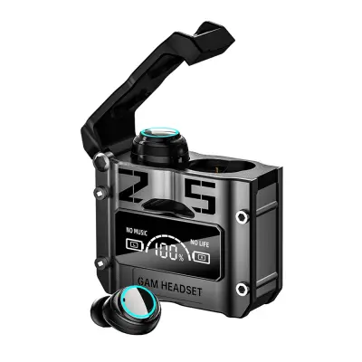 Črne brezžične Bluetooth 5.0 slušalke - ušesne slušalke z mikrofonom