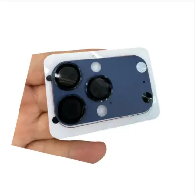 Matirano kaljeno steklo za zaščito leč, združljivo z iPhone 14 Pro/15 Pro/16 Pro - globoko modra