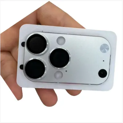 Matte Kaljeno Steklo Zaščita Objektiva za iPhone 14 Pro Max/15 Pro Max/16 Pro Max - Srebrno Bela