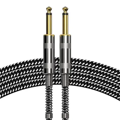 6.35mm kitarski kabel - Instrumentni kabel z nizkim šumom za bas, akustiko  5 m