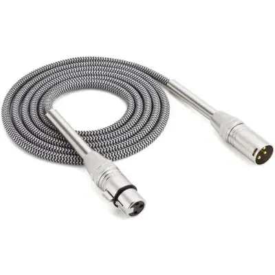 Silver XLR moški na ženski mikrofonski kabel za mešalnik ojačevalnik - 3/5/10M  10 m