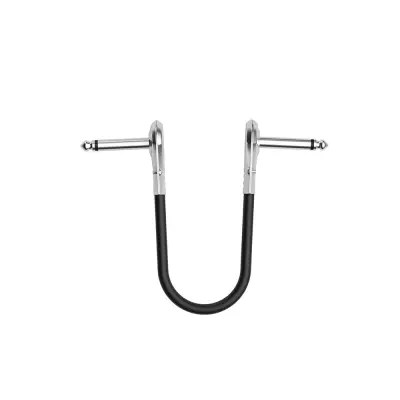 6.35mm moški na moški 90-stopinjski ploščati kabel za kitarski efekt pedal  30 cm