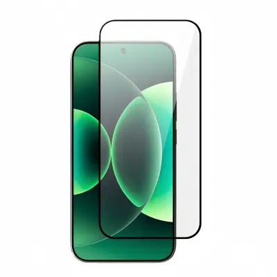 HD Zaščitno Kaljeno Steklo s Črnim Robom in Ultrazvočnim Odklepanjem za Xiaomi 15