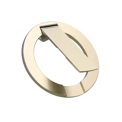 Magnetno Stojalo za Telefon z Obročem, 360° Zložljivo Aluminijasto Držalo Gold