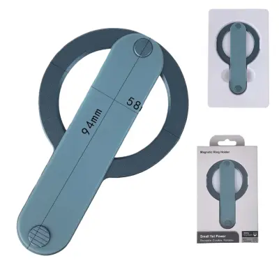 Magnetno držalo za telefon z trakom - aluminijasta zlitina in TPU - združljivo z brezžičnim polnjenjem Green