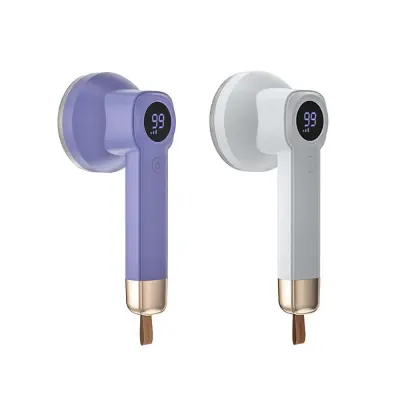 Polnilni odstranjevalec vlaken z digitalnim zaslonom in 2 rezili White