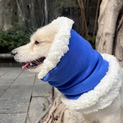 Zimske odebeljene ušesne blazinice za hišne živali proti zmrzovanju, dvoslojne Blue S
