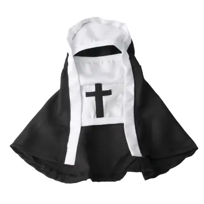 Smešna Pustna Obleka Nune za Hišne Ljubljenčke - Smešna Preobrazba za Pse in Mačke  L