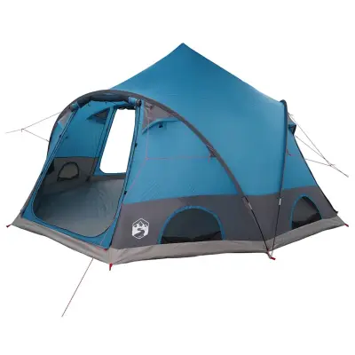 vidaXL Šotor z dome s streho s shranjevanjem Modra 505 x 450 x 248 cm