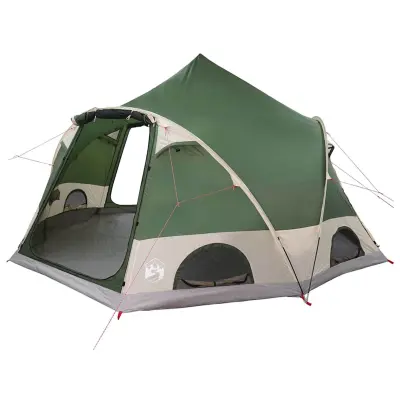vidaXL Šotor z dome s streho s shranjevanjem Zelena 505 x 450 x 248 cm
