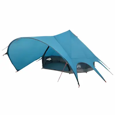 vidaXL Teepee šotor s streho Modra in siva 600 x 600 x 347 cm