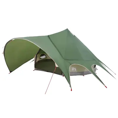 vidaXL Teepee šotor s streho Zelena in Siva 600 x 600 x 347 cm