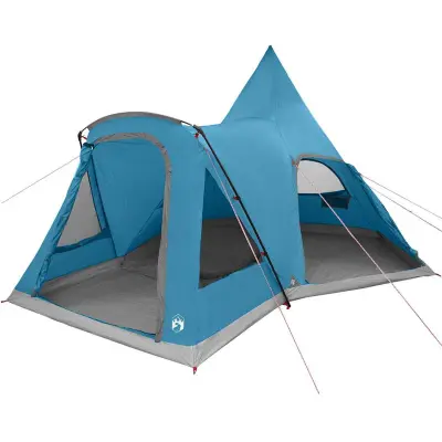 vidaXL Teepee šotor s streho s shranjevanjem Modra 545 x 450 x 295 cm