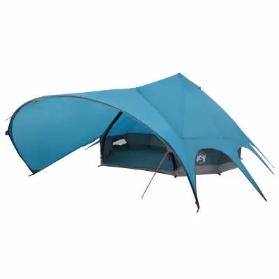 vidaXL Teepee šotor s streho Modra in siva 600 x 600 x 347 cm