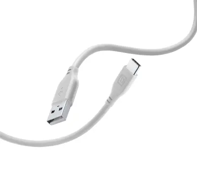 USB kabel CellularLine SOFT USB-C, 1,2m, siv