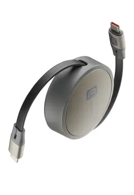 Navijalni kabel USB-C-USB-C 5A, 100W, 1m, črn