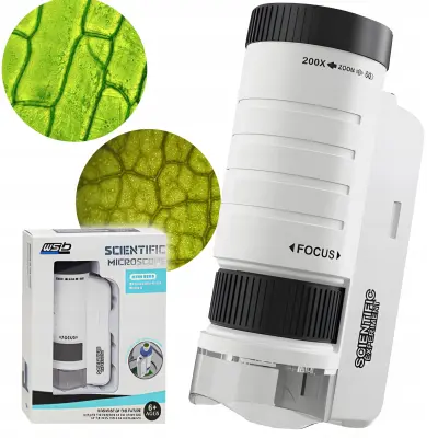 Prenosni LED+UV izobraževalni mikroskop 200x