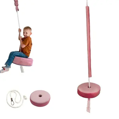 Otroška Gugalnica Oblazinjena Roza