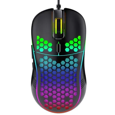 RGB Light USB Žična Igralna Miška - Žični Model z Nastavljivim DPI Black