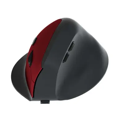 Ergonomska navpična brezžična miška - 2.4G + Bluetooth dvojni način Red