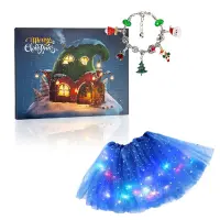 Set za izdelavo zapestnic, Božični adventni koledar + Avto na daljinsko upravljanje na zapestnici (modra) | ADVENTPRINCESS