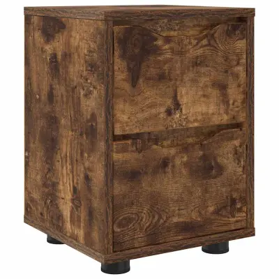 vidaXL Nočna omarica Dimljeni oreh 30,5 x 30 x 43 cm Konstruiran les