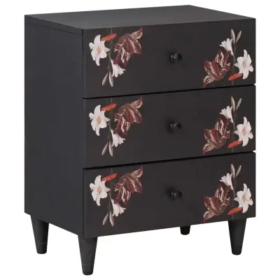 vidaXL Nočna omarica večbarvno 50 x 33 x 60 cm Masiven les manga