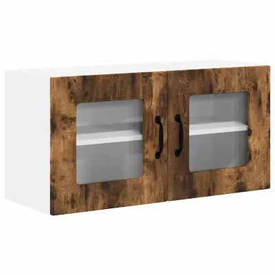 vidaXL Stenska kuhinjska omarica z vrati Dimljeni oreh 80 x 31 x 40 cm