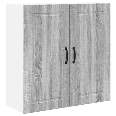 vidaXL Stenska kuhinjska omarica s polico Siva Sonoma 80 x 31 x 80 cm