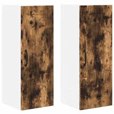 vidaXL Stenska kuhinjska omarica 2 pcs Dimljeni oreh 30 x 31 x 80 cm