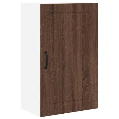 vidaXL Stenska kuhinjska omarica s polico Rjav hrast 50 x 31 x 80 cm