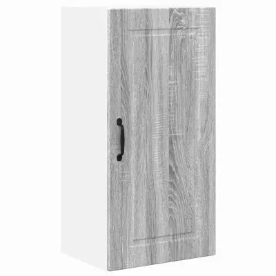 vidaXL Stenska kuhinjska omarica s polico Siva Sonoma 40 x 31 x 80 cm