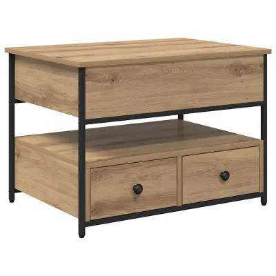 vidaXL Klubska miza Umetni hrast 70 x 50 x 54.5 cm Konstruiran les