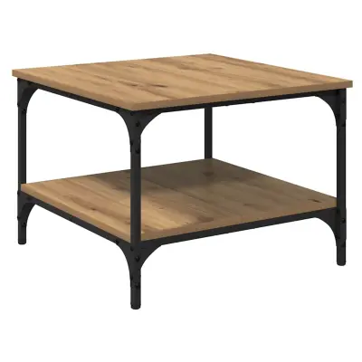 vidaXL Klubska miza Umetni hrast 55 x 55 x 40 cm Konstruiran les