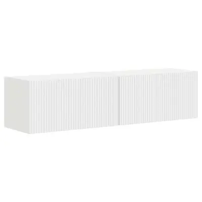 vidaXL TV stenska omara 2 pcs Bela 60 x 31 x 29.5 cm Konstruiran les