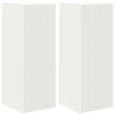 vidaXL TV stenska omara 2 pcs Bela 30 x 31 x 80 cm Konstruiran les