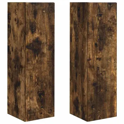 vidaXL TV stenska omara 2 pcs Dimljeni oreh 30 x 31 x 100 cm