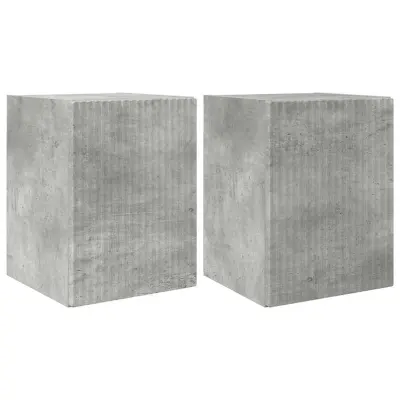 vidaXL TV stenska omara 2 pcs Beton 30 x 31 x 40 cm Konstruiran les