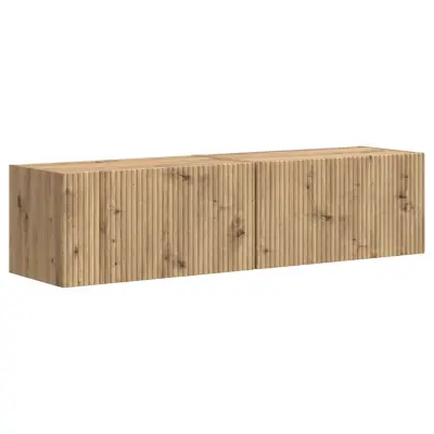 vidaXL TV stenska omara 2 pcs Oreh 60 x 31 x 29.5 cm Konstruiran les