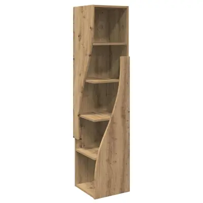 vidaXL Kotna omarica Bela 32x32x140cm Konstruiran les