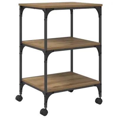 vidaXL Stojalo za tiskalnik Umetni hrast 50 x 41 x 75 cm