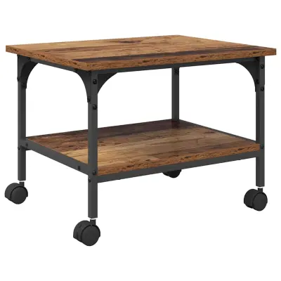 vidaXL Stojalo za tiskalnik Star les 50 x 40 x 38 cm Konstruiran les