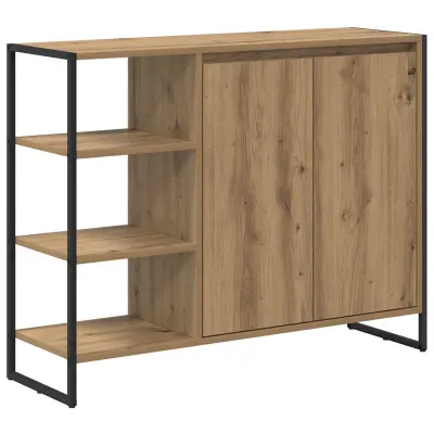 vidaXL Stranska omara Oreh 96,5 x 30 x 75 cm Konstruiran les