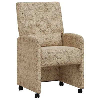 vidaXL Jedilni stoli s kolesi 2 pcs Svetlo siva 58 x 67 x 97 cm