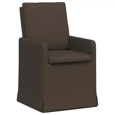 vidaXL Jedilni stoli 2 pcs Temno siva 57 x 67 x 98 cm Laneno platno