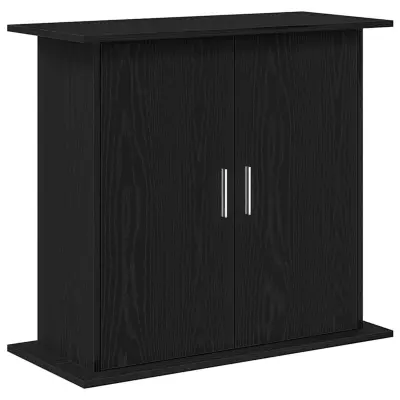 vidaXL Stojalo za akvarij črn hrast 81x36x73 cm inženirski les