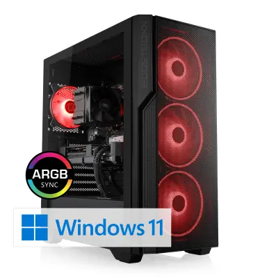 CSL Gaming PC M12190H, AMD Ryzen 5 8400F (6x 4200 MHz), RX9070, 16 GB DDR5-RAM, SSD 1 TB, Windows 11 Home