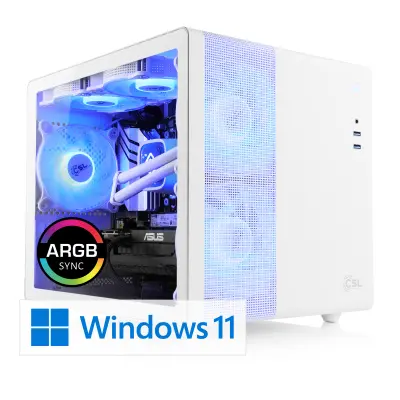 CSL Gaming PC M11850H, AMD Ryzen 7 8700F (8x 4100 MHz), GeForce RTX 5070, 32 GB DDR5-RAM, SSD 2 TB, Windows 11 Home