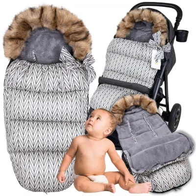 Zimska spalna vreča, topla, mesnata, za sani, za avtosedež, mehka spalna vreča